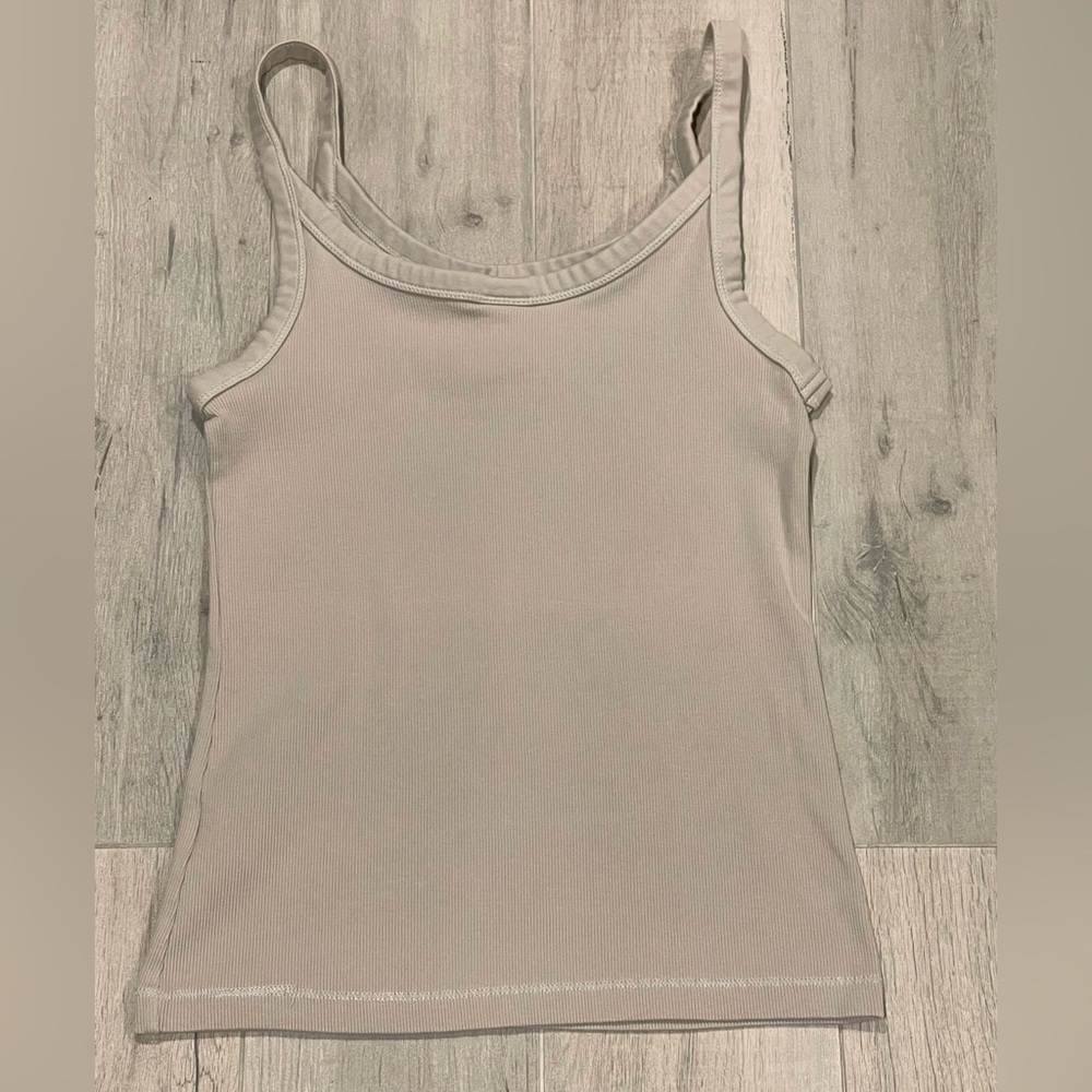 H&M Basics Taupe Tank Top Size M - Picture 2 of 7
